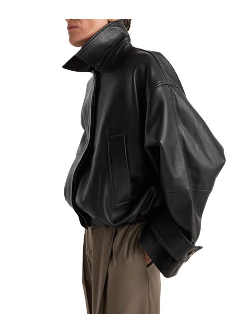leather blouson jacket | black Róhe | 420-11-248001_308 BLACK